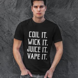 COIL IT. WICK IT. JUICE IT. VAPE IT. || Negra