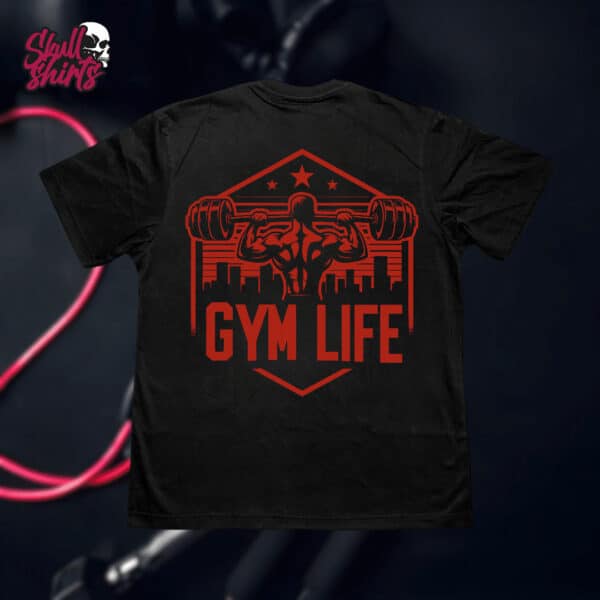 20250115_161334_0008 Playera Oversize para GYM "Gym Life" naranja|| GYM