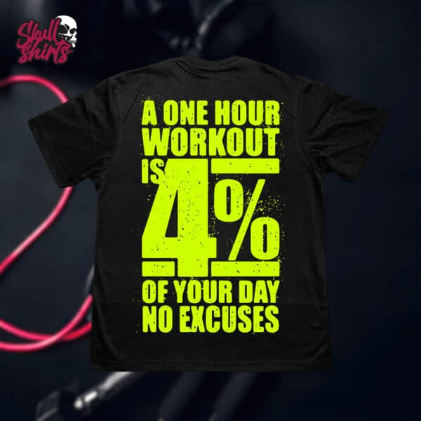 20250115_161336_0028 Playera Oversize para GYM "A One Hour Workout Is 4% of Your Day No Excuses" || GYM