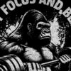 Gorilla gym (1) Playera Oversize "FOCUS AND BEAST"