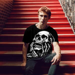 Playera Oversize "Skull Shock" || Casual