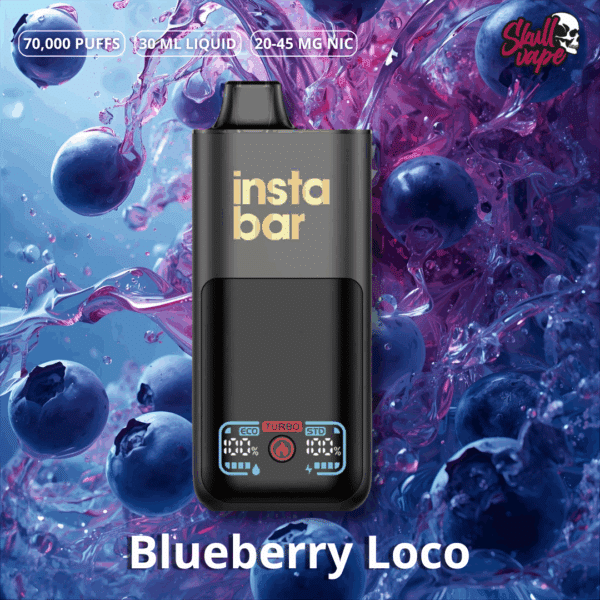 Instabar 70K Puffs (6) Blueberry Loco - Instabar Be 70k (70 mil hits)