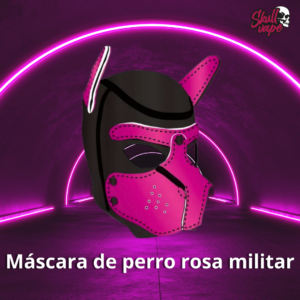 Skull x Sensora (41) Máscara de perro rosa militar