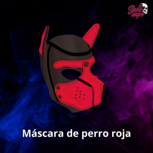 Máscara de perro roja