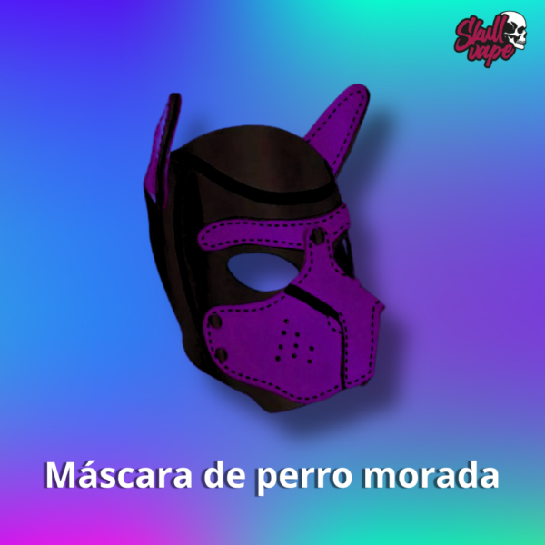 Máscara de perro morada