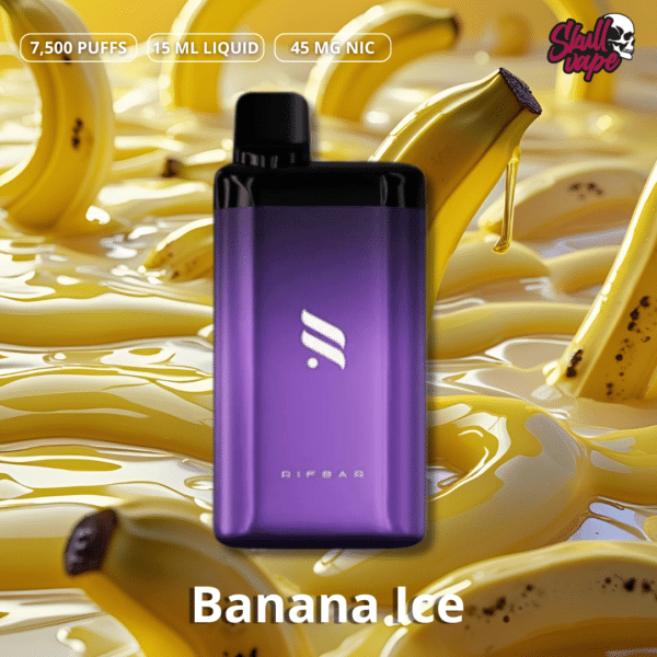 Rifbar Astro 7500 Puffs (9) Banana Ice - Riffbar Astro 7600